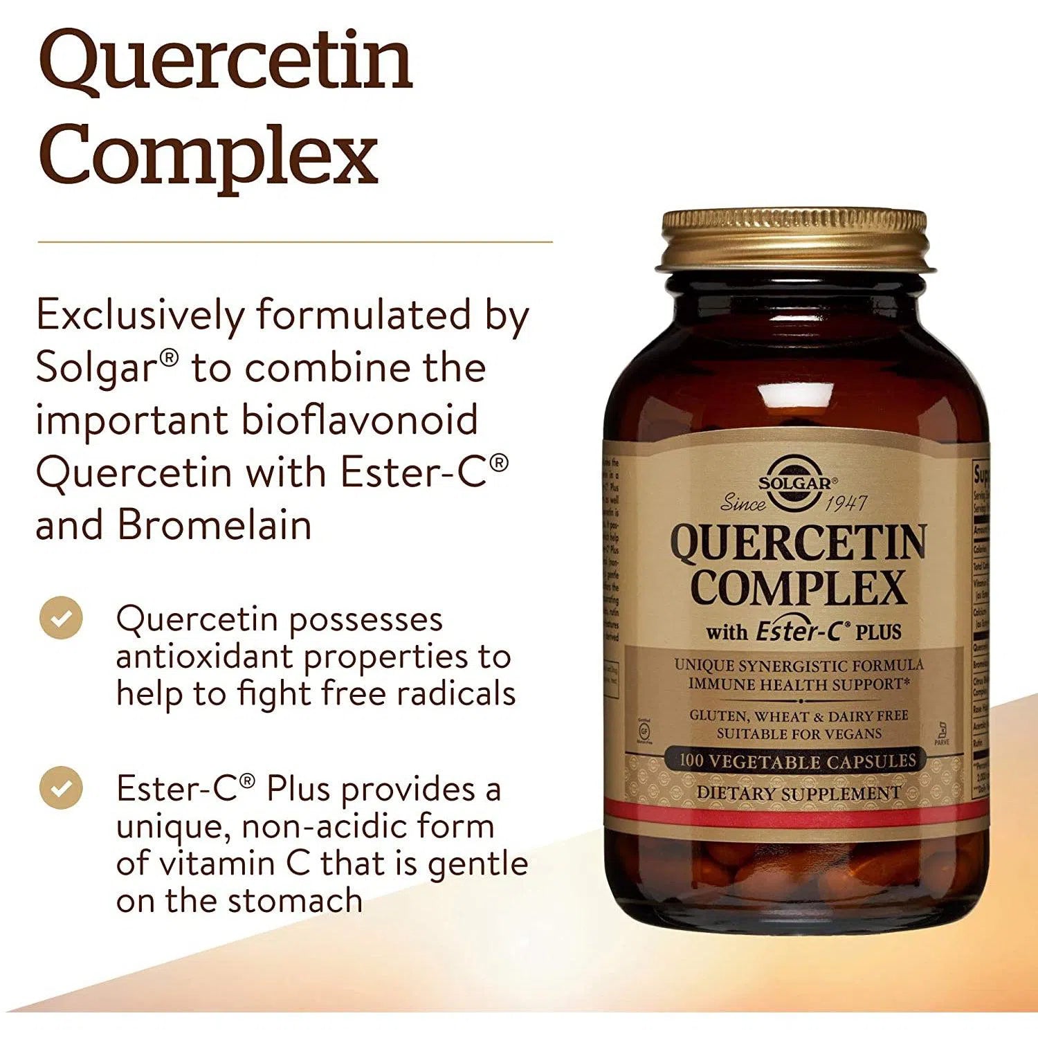 Solgar Quercetin Complex-100 vegetable capsules-N101 Nutrition