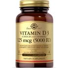 Solgar Vitamin D3 (Cholecalciferol) 125 mcg (5000 IU)-120 vegetable capsules-N101 Nutrition