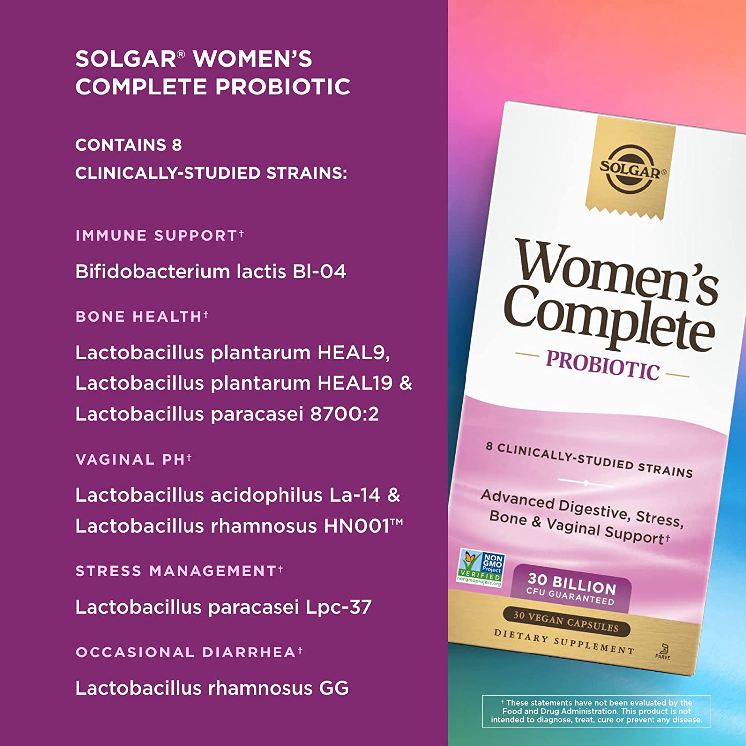 Solgar Women’s Complete Probiotic-30 vegan capsules-N101 Nutrition