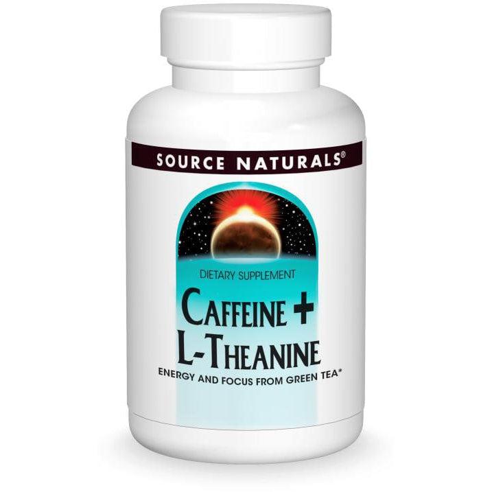 Source Naturals Caffeine + L-Theanine-60 tablets-N101 Nutrition