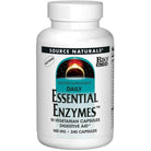 Source Naturals Daily Essential Enzymes (Vegetarian) 500 mg-240 vegetarian capsules-N101 Nutrition