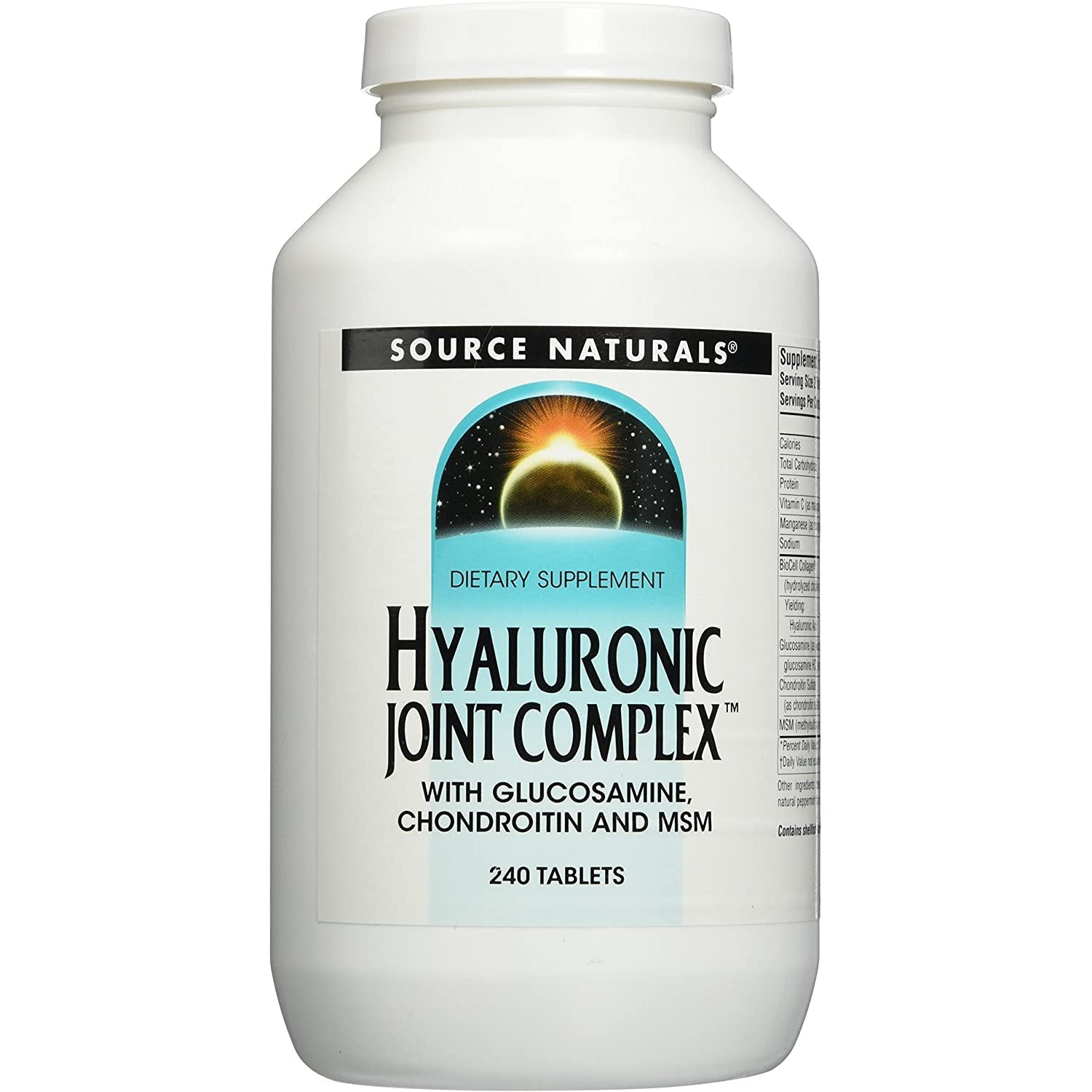 Source Naturals Hyaluronic Joint Complex-240 tablets-N101 Nutrition