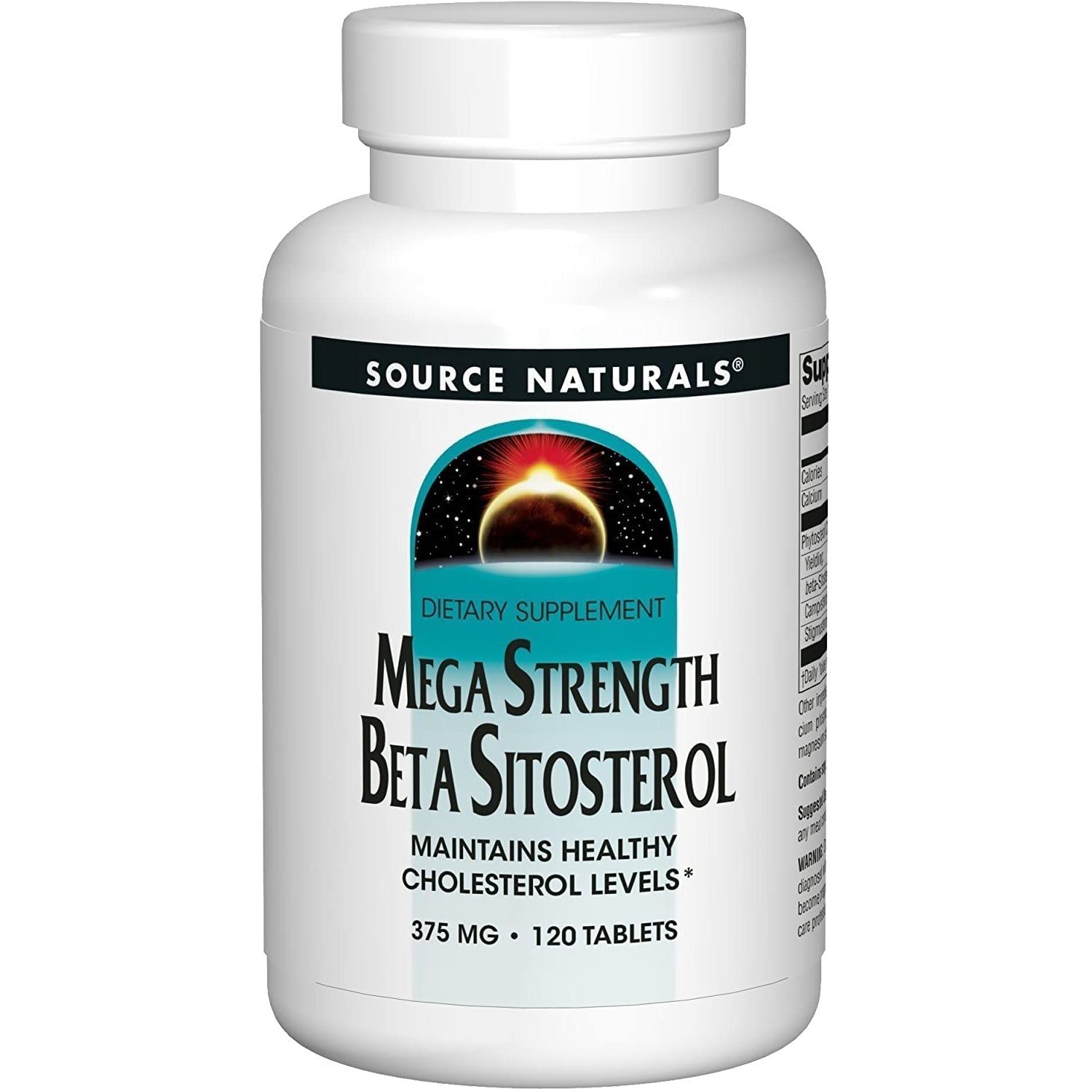 Source Naturals Mega Strength Beta Sitosterol 375 mg-120 tablets-N101 Nutrition