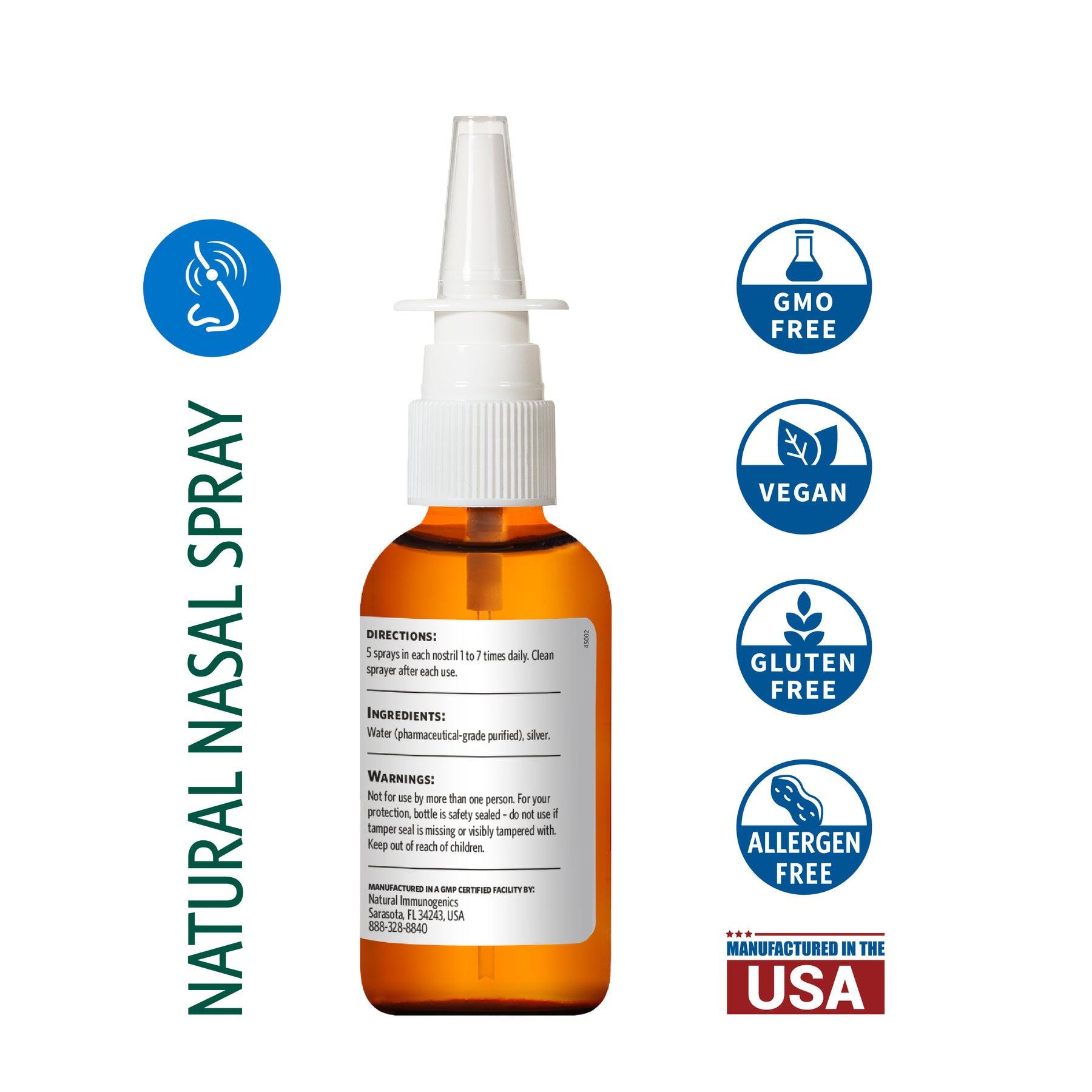 Sovereign Silver Bio-Active Silver Hydrosol Natural Nasal Spray-2 fl oz (59 mL)-N101 Nutrition