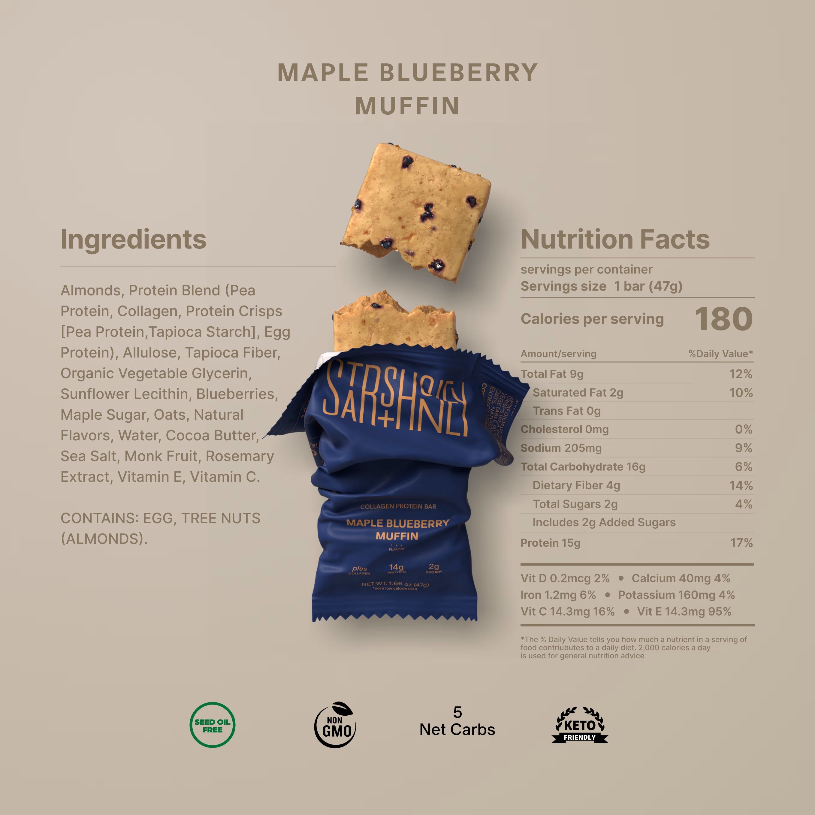 Stars + Honey Collagen Protein Bar-N101 Nutrition