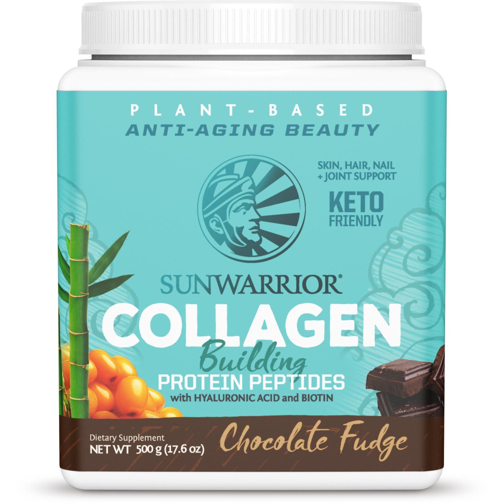 Sunwarrior Collagen Building Protein Peptides-Chocolate Fudge-20 servings (500 g)-N101 Nutrition