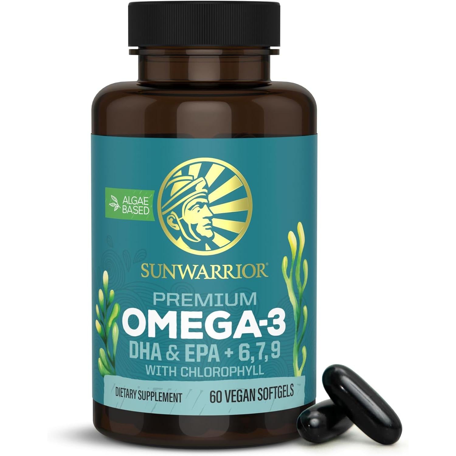 Sunwarrior Premium Omega-3 Vegan DHA & EPA-60 vegan softgels-N101 Nutrition