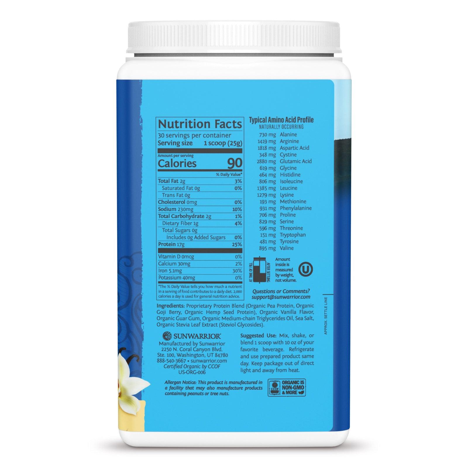 Sunwarrior Warrior Blend Organic Protein-N101 Nutrition