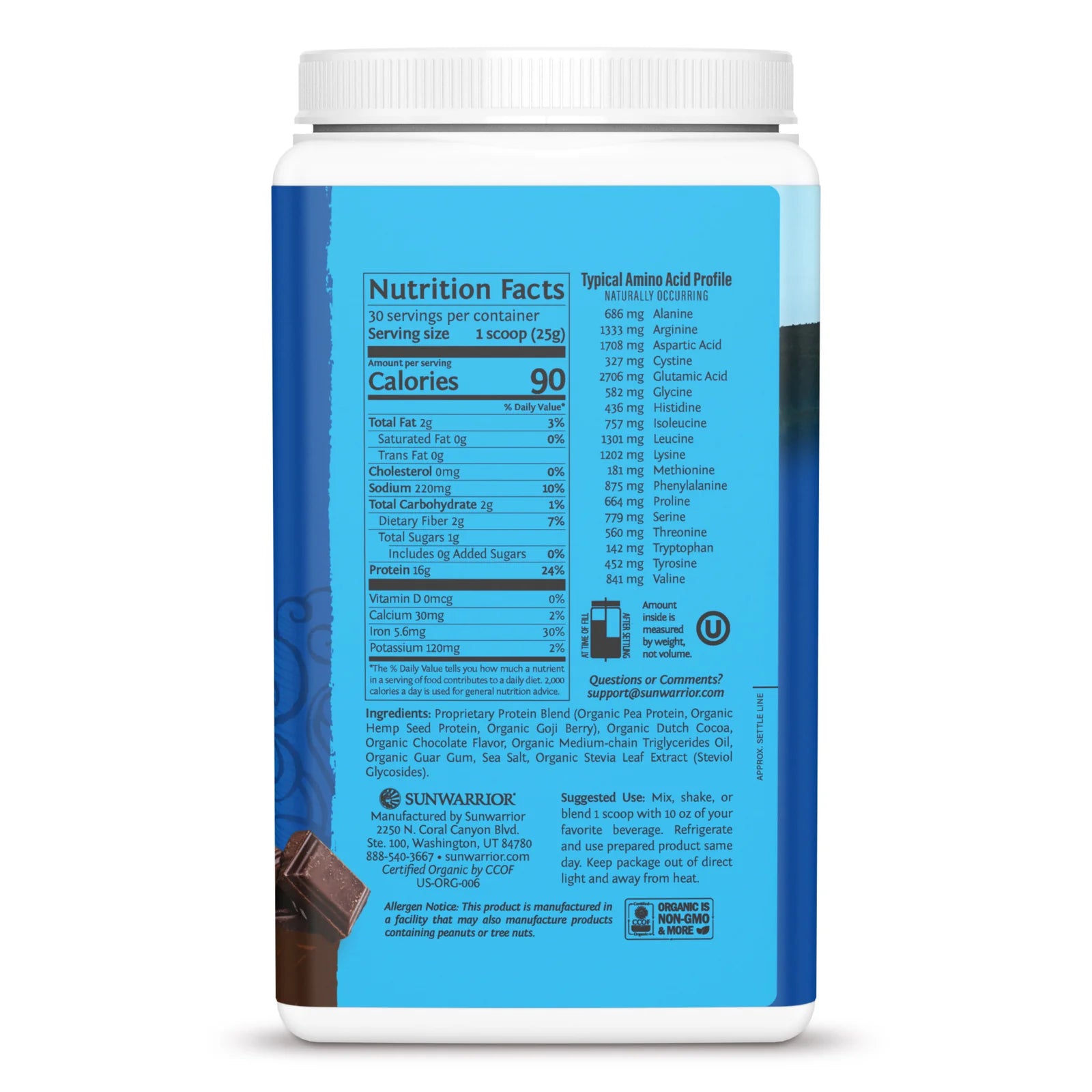 Sunwarrior Warrior Blend Organic Protein-N101 Nutrition