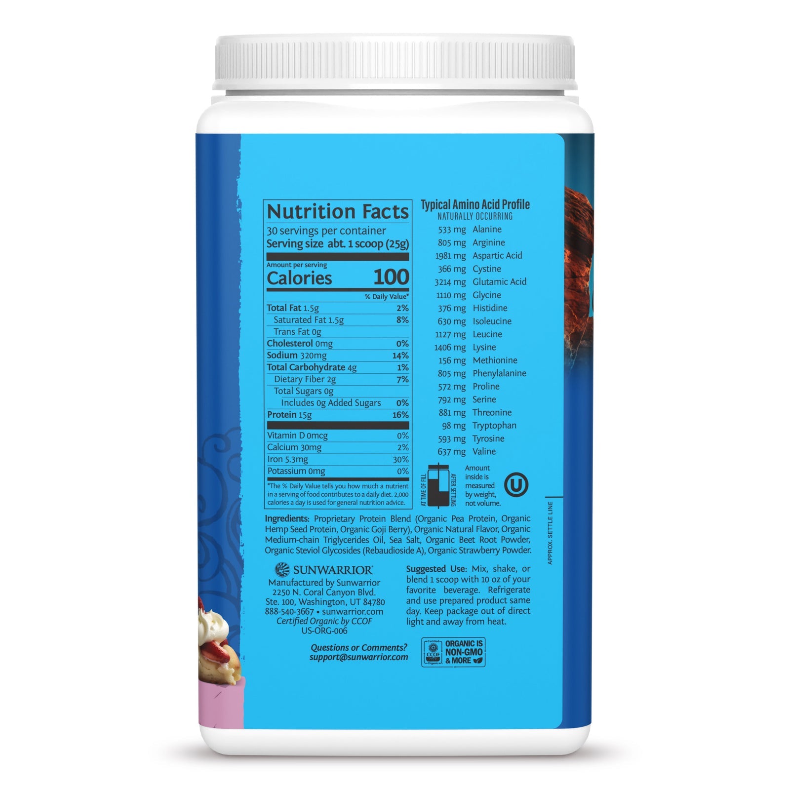 Sunwarrior Warrior Blend Organic Protein-N101 Nutrition