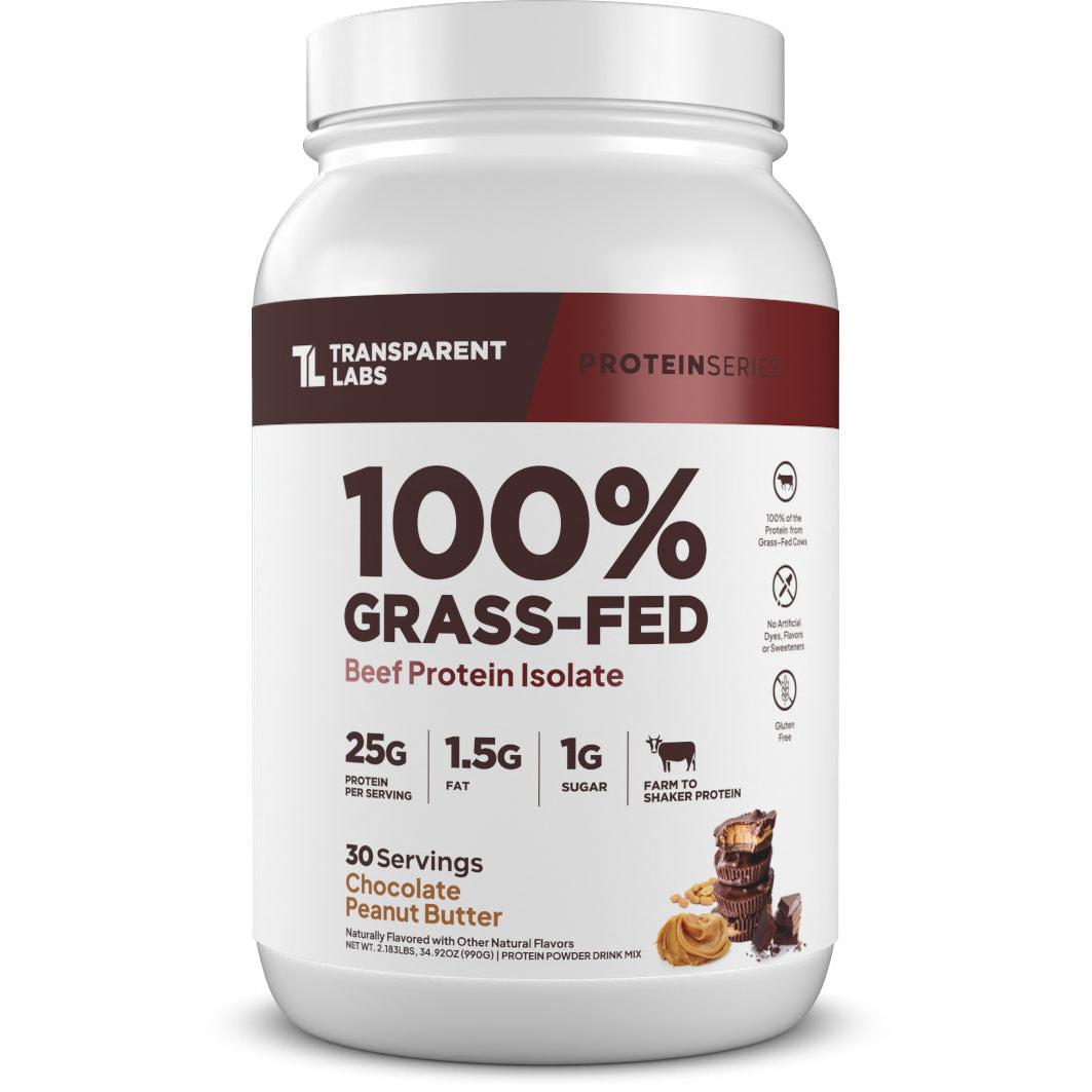 Transparent Labs 100% Grass-Fed Beef Protein Isolate-30 servings-Chocolate Peanut Butter-N101 Nutrition