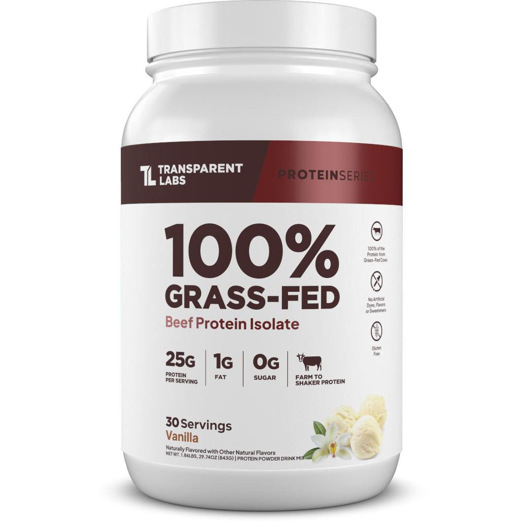 Transparent Labs 100% Grass-Fed Beef Protein Isolate-30 servings-Vanilla-N101 Nutrition