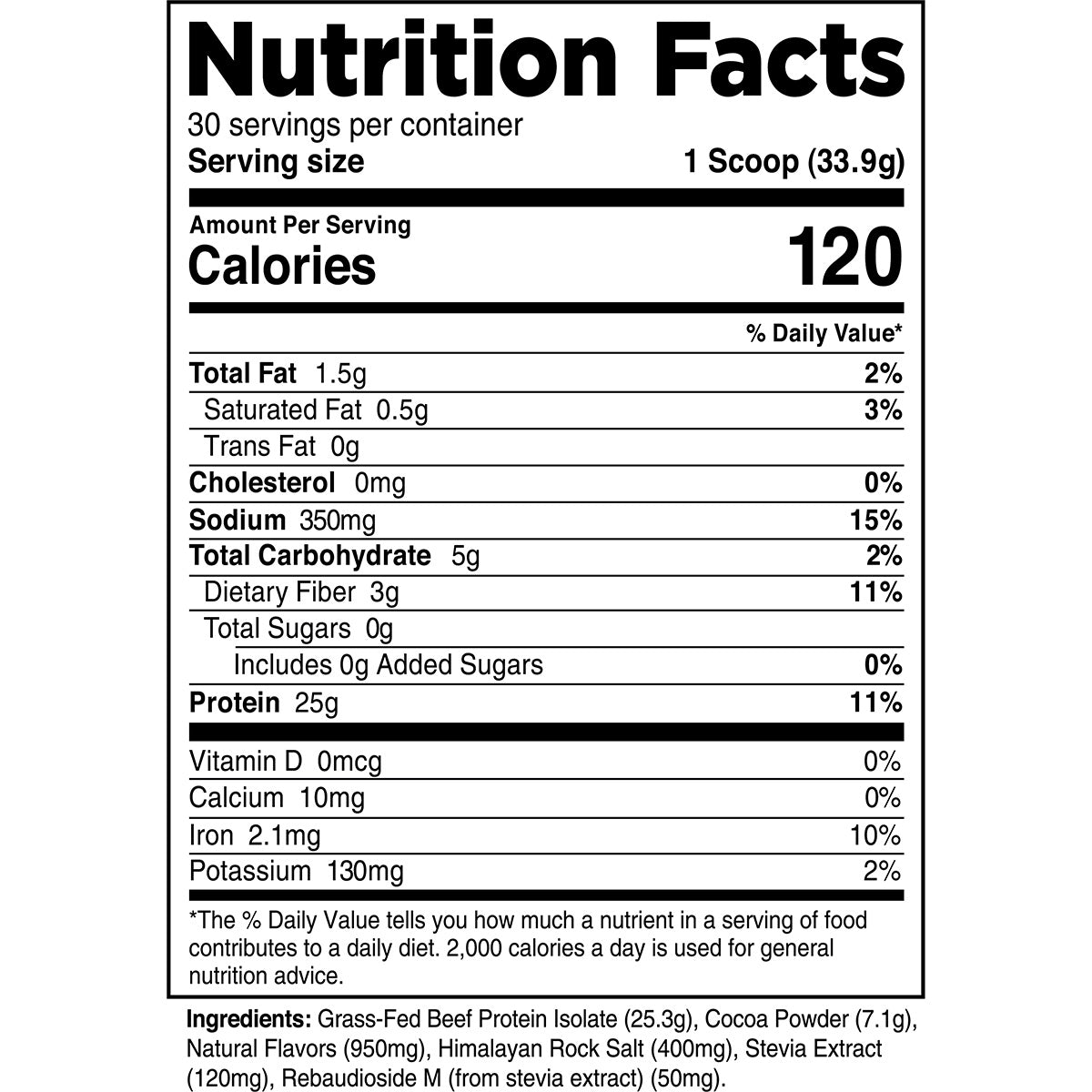Transparent Labs 100% Grass-Fed Beef Protein Isolate-N101 Nutrition