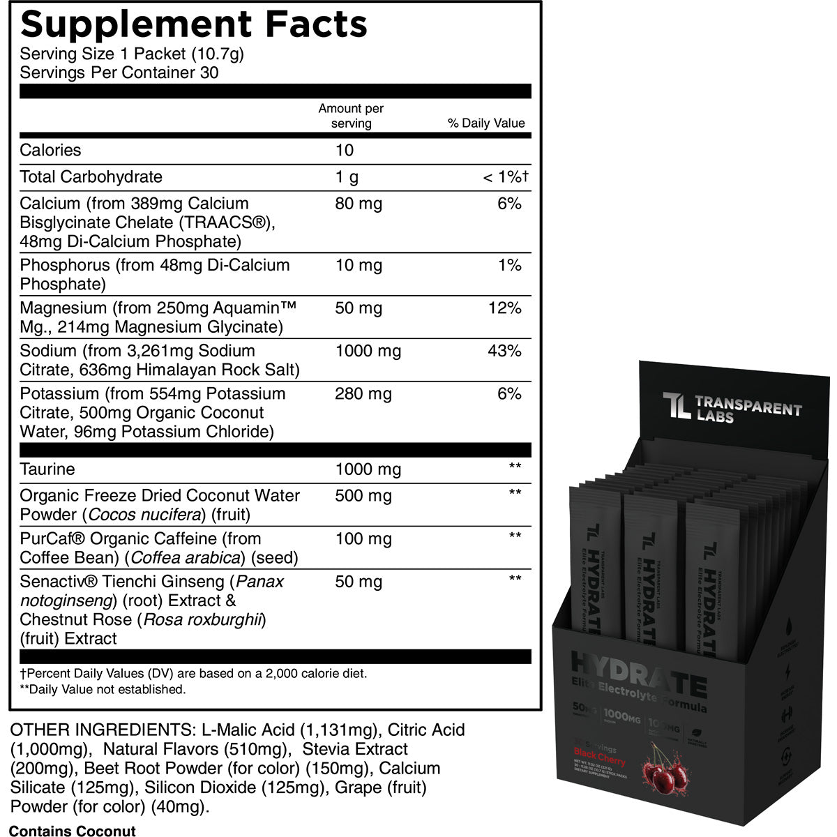 Transparent Labs Hydrate Black-N101 Nutrition