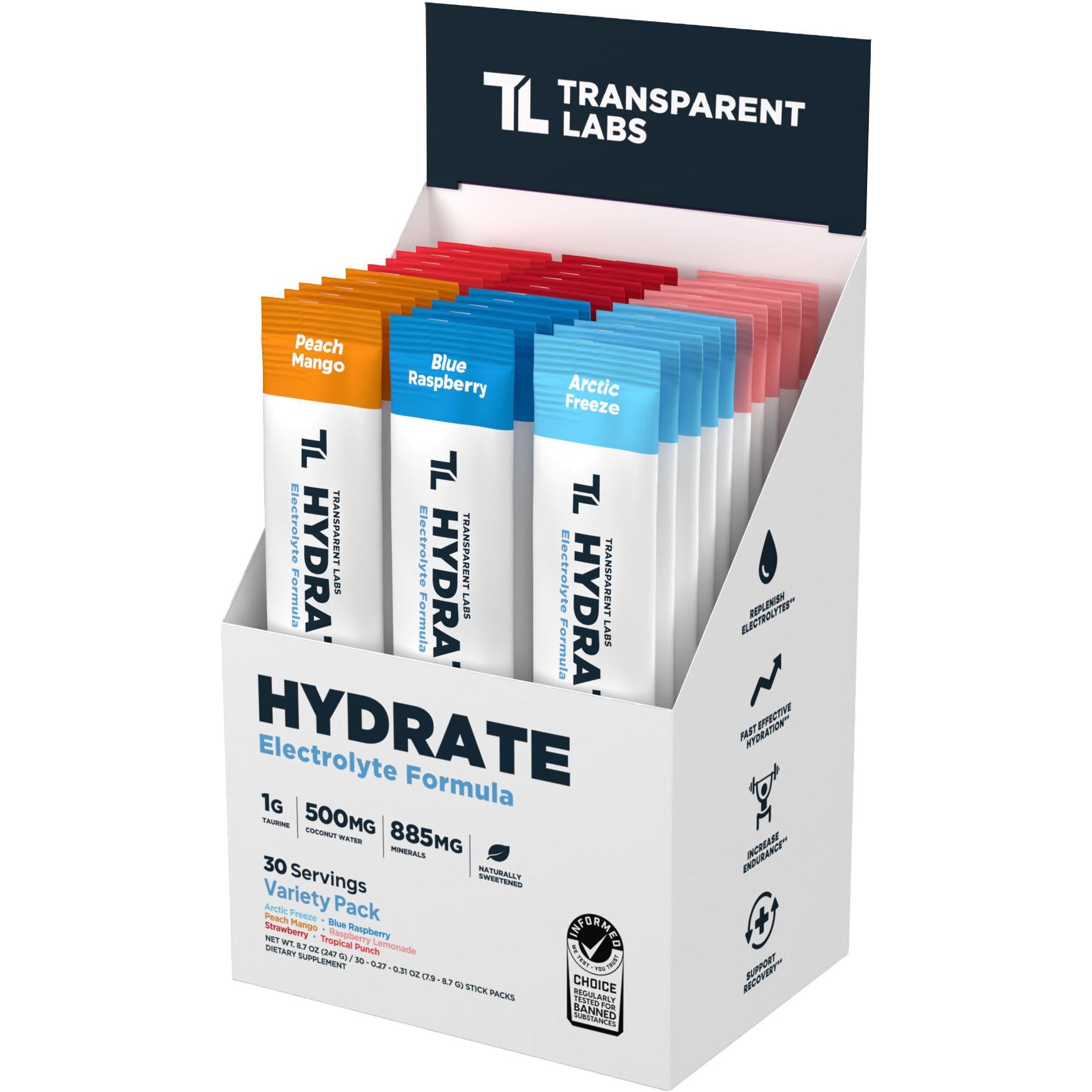 Transparent Labs Hydrate Stick Packs-N101 Nutrition