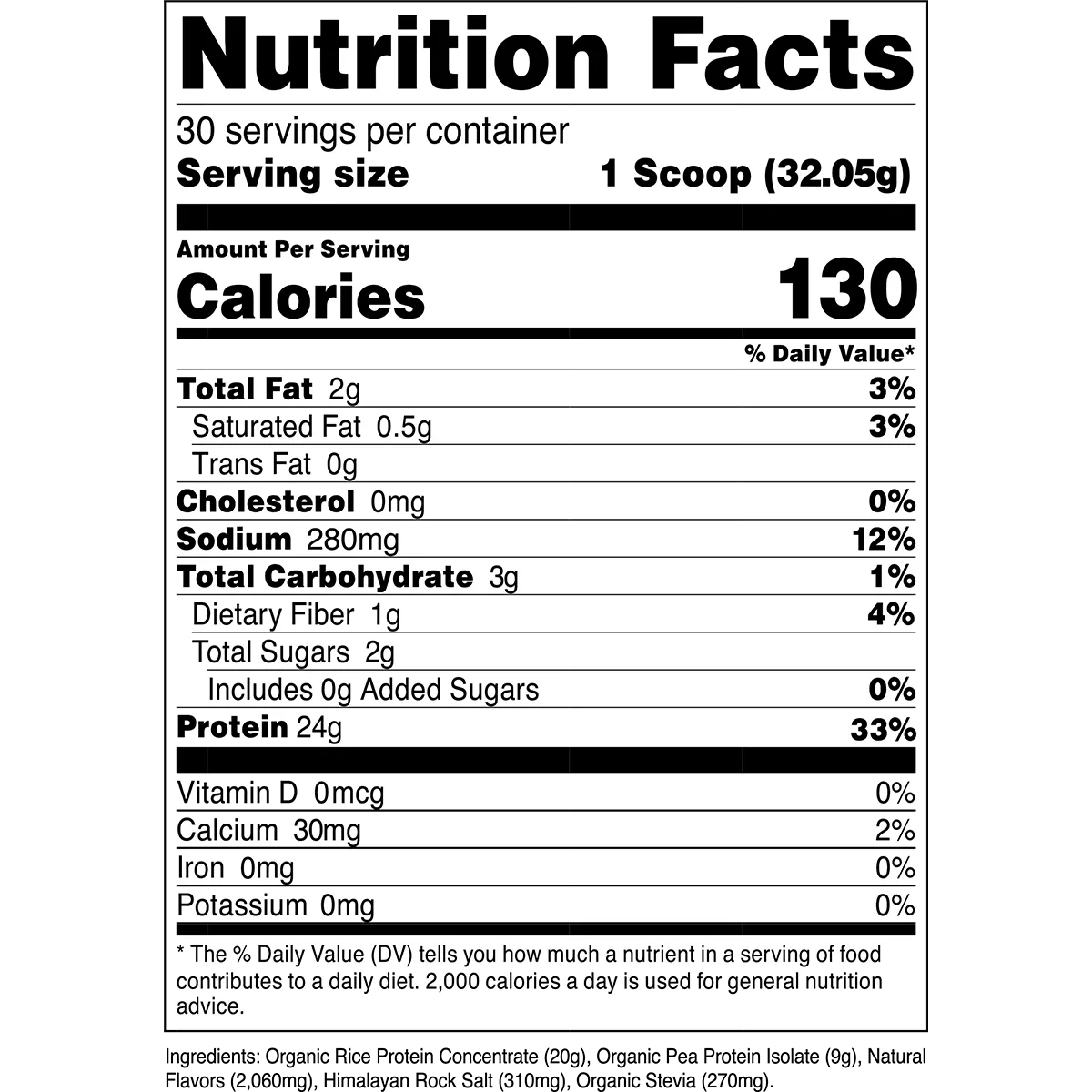 Transparent Labs Organic Vegan Protein Isolate-N101 Nutrition