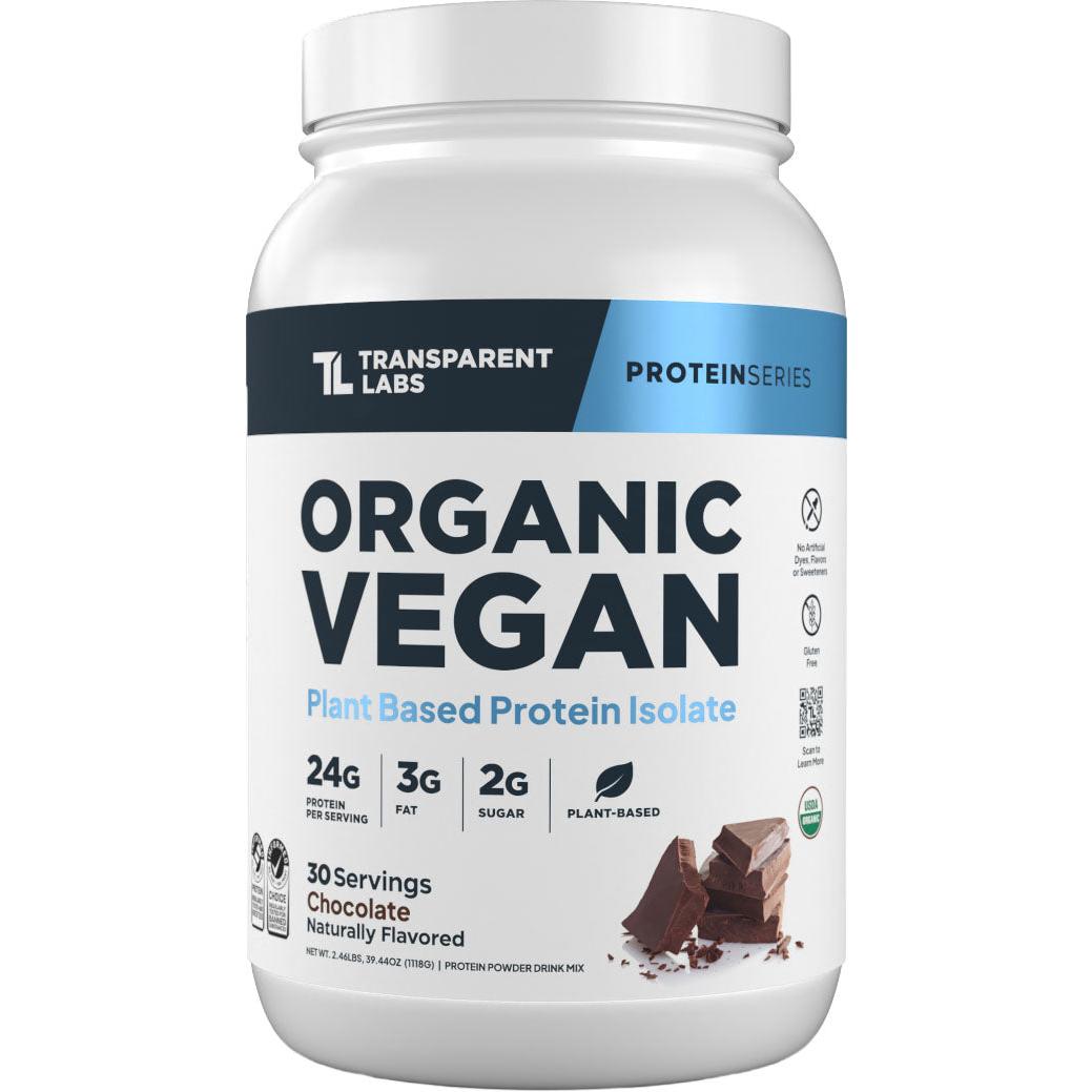 Transparent Labs Organic Vegan Protein Isolate-30 servings-Chocolate-N101 Nutrition