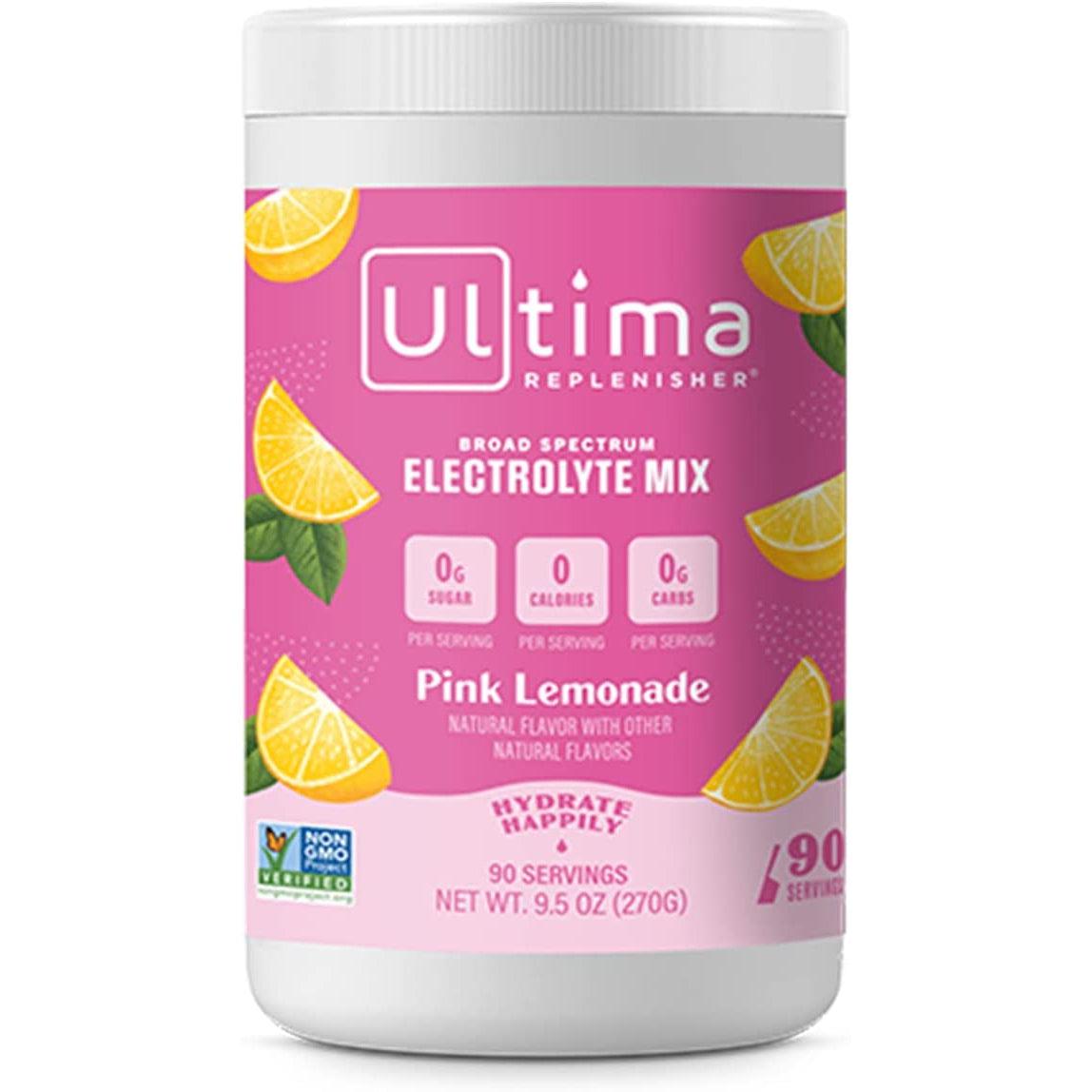 Ultima Replenisher Electrolyte Drink Mix-90 servings-Pink Lemonade-N101 Nutrition