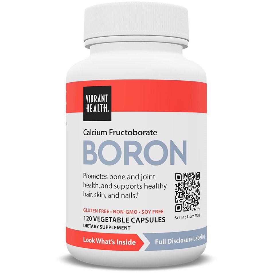 Vibrant Health Boron-120 vegetable capsules-N101 Nutrition