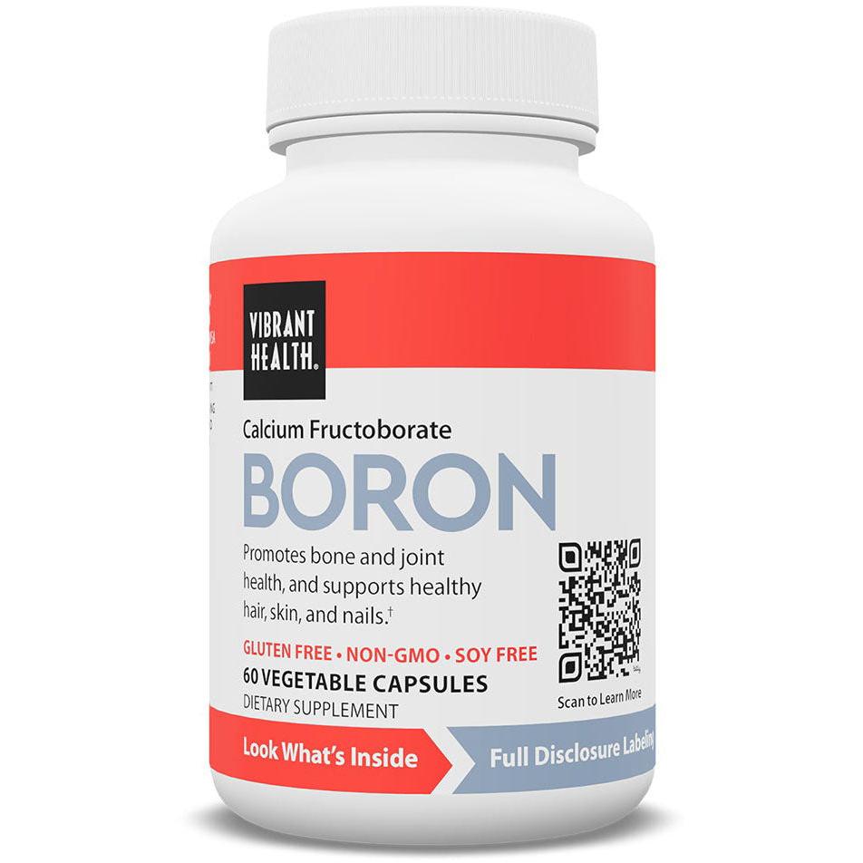 Vibrant Health Boron-60 vegetable capsules-N101 Nutrition