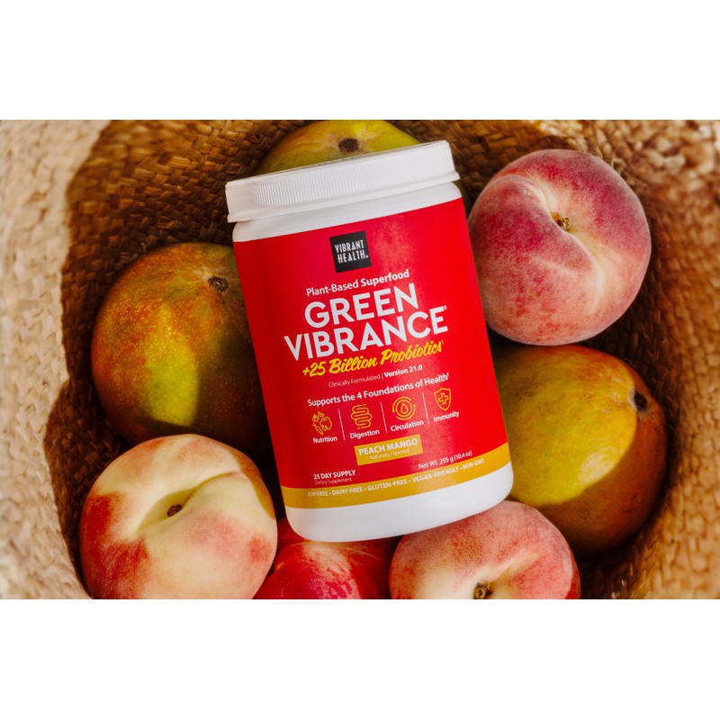 Vibrant Health Green Vibrance Peach Mango-25 servings-N101 Nutrition