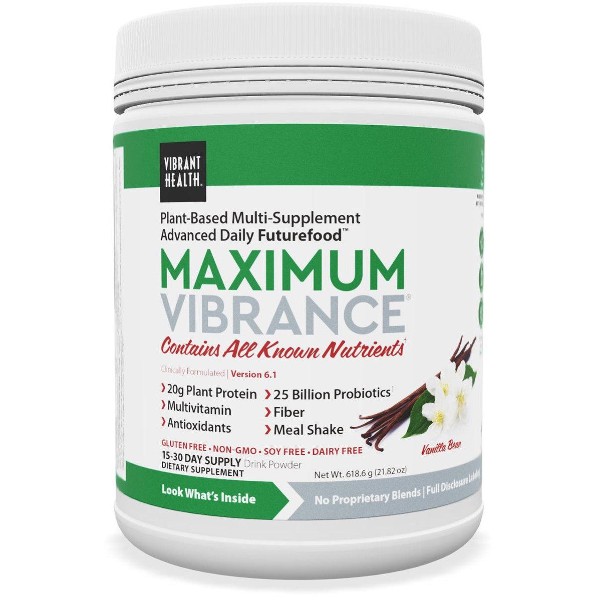 Vibrant Health Maximum Vibrance - Vanilla Bean-618 g-N101 Nutrition