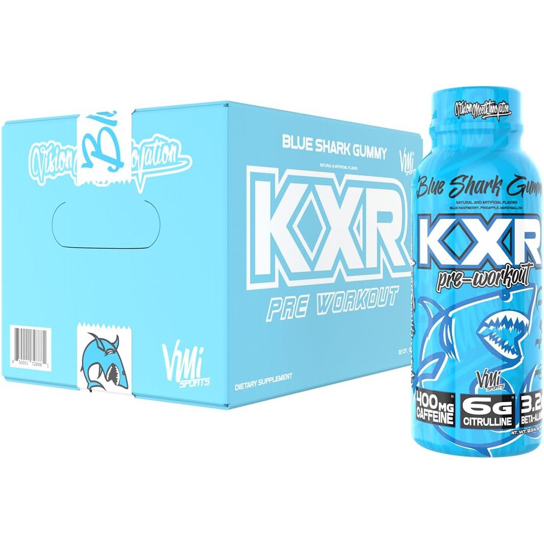 VMI Sports KXR Pre Workout RTD-Case (12 bottles)-Blue Shark Gummy-N101 Nutrition