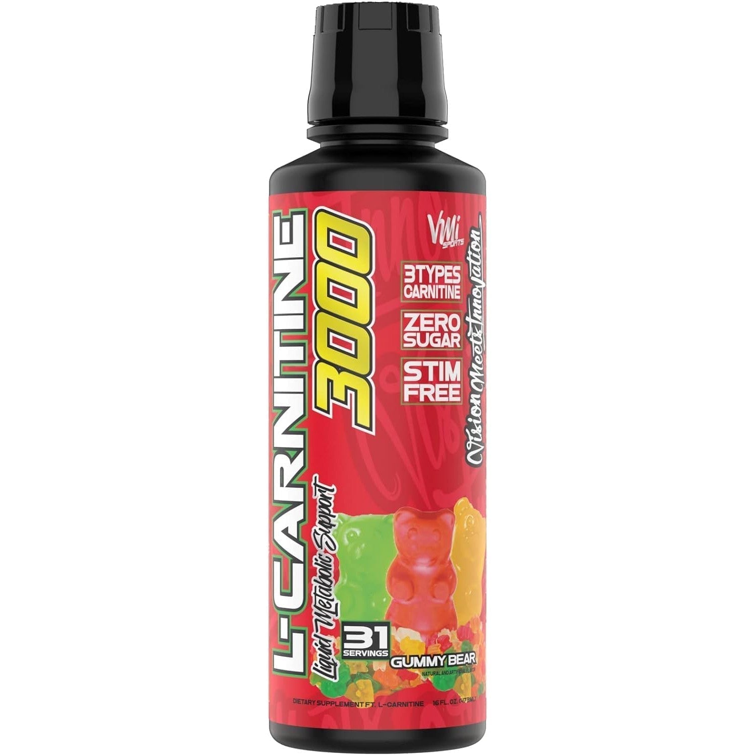 VMI Sports L-Carnitine 3000-16 fl oz (473 mL)-Gummy Bear-N101 Nutrition