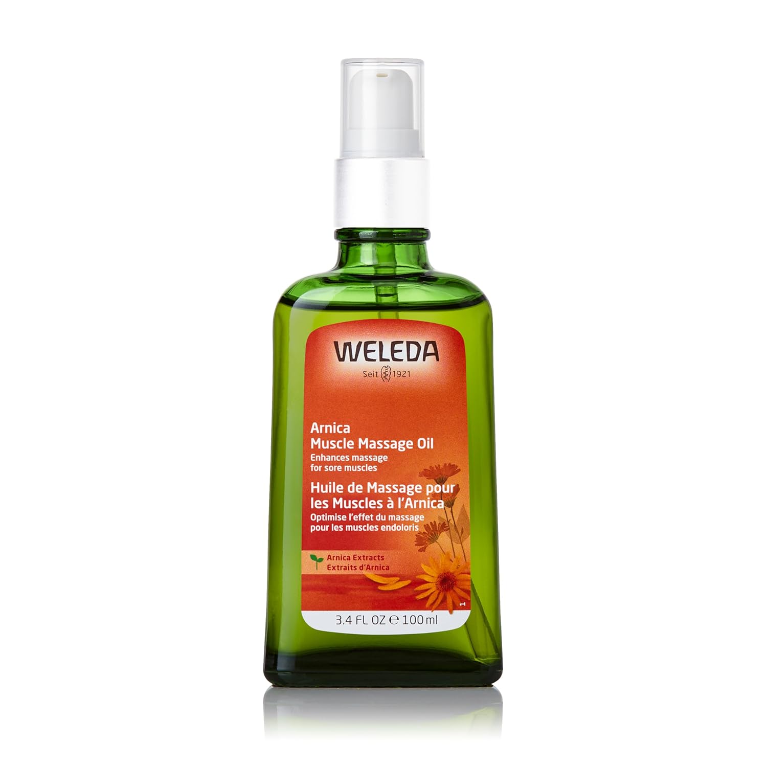 Weleda Muscle Massage Oil w/Arnica-3.4 fl oz (100 mL)-N101 Nutrition