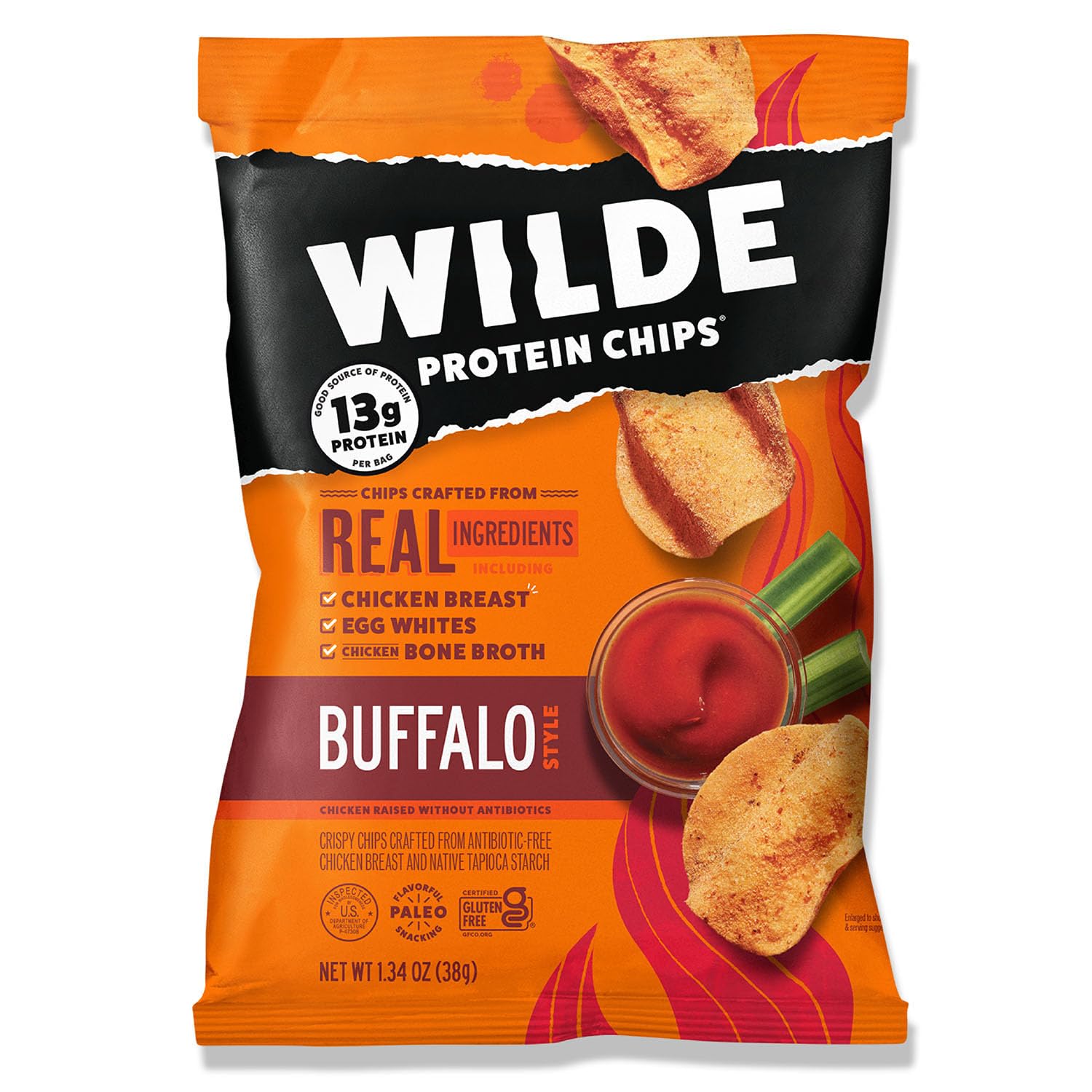 Wilde Protein Chips-Bag (38 g)-Buffalo-N101 Nutrition