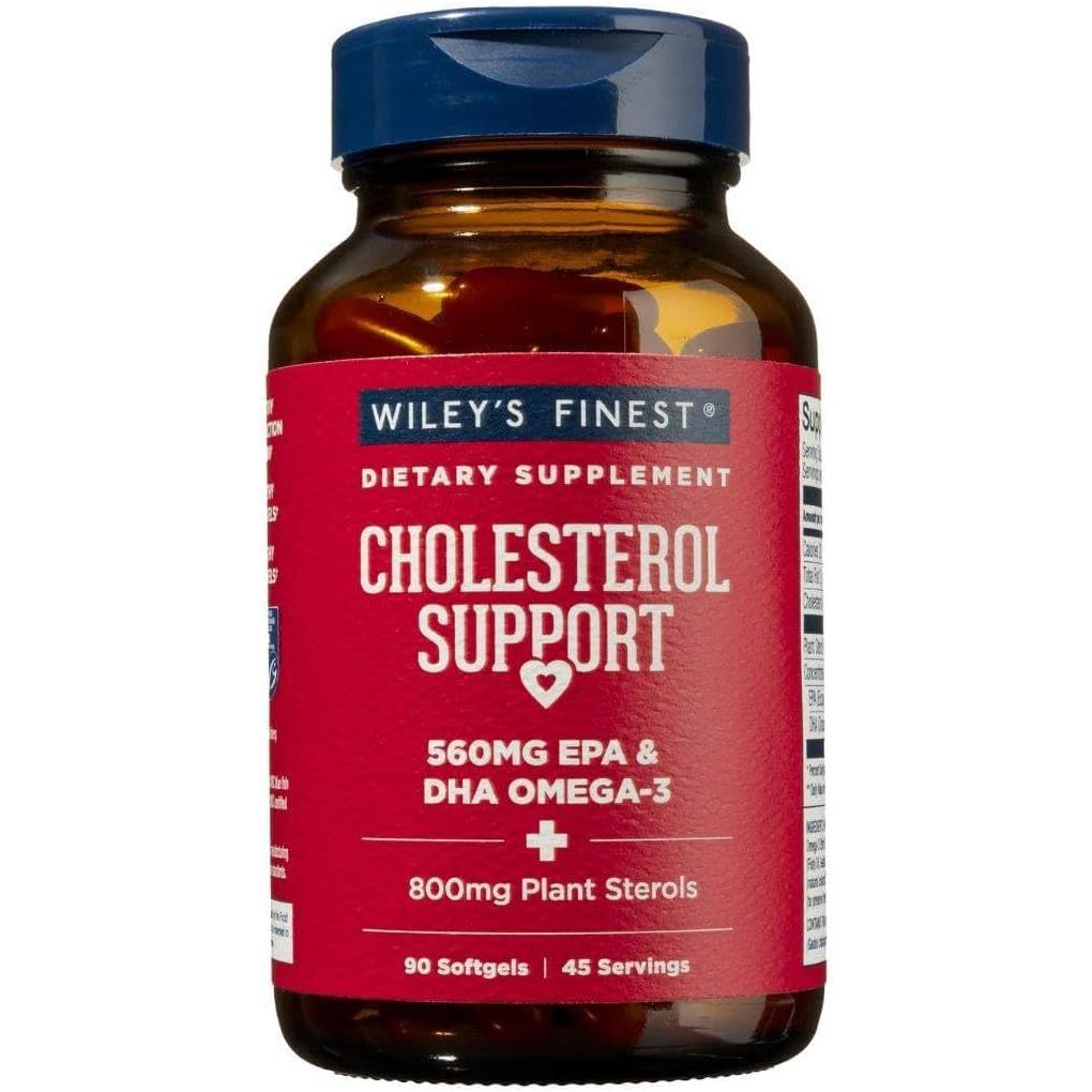 Wiley's Finest Wild Alaskan Fish Oil Cholesterol Support-90 softgels-N101 Nutrition