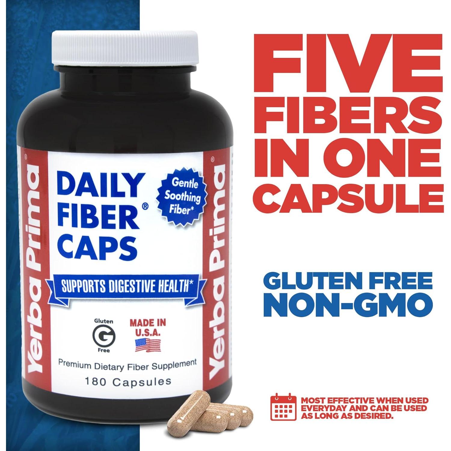 Yerba Prima Daily Fiber Caps-N101 Nutrition