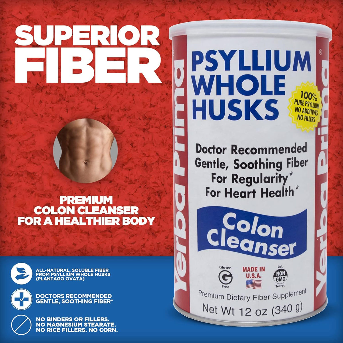 Yerba Prima Psyllium Whole Husks-N101 Nutrition