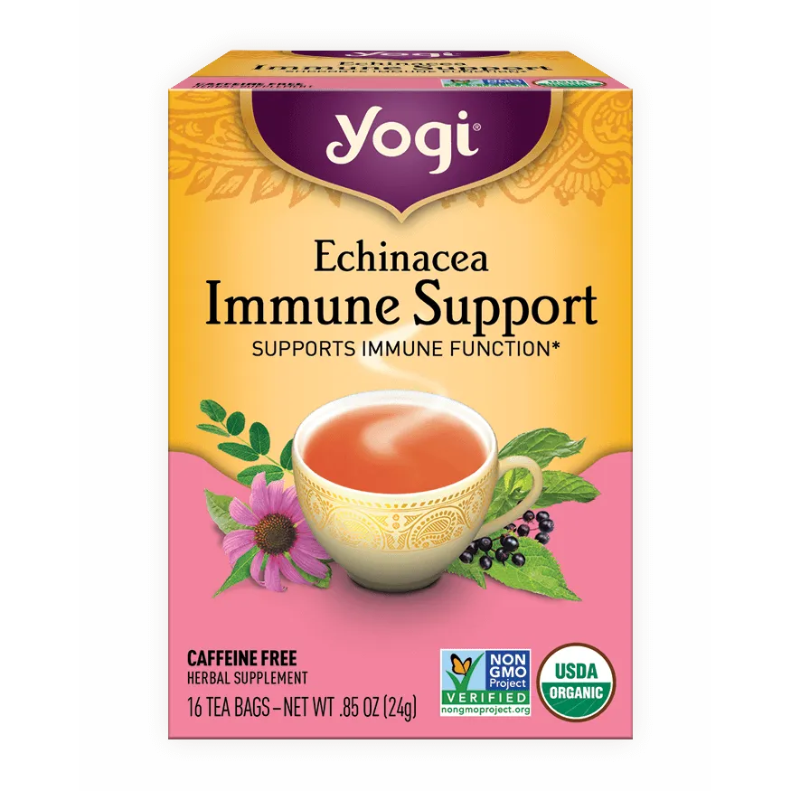 Yogi Tea Echinacea Immune Support Tea-16 tea bags-N101 Nutrition