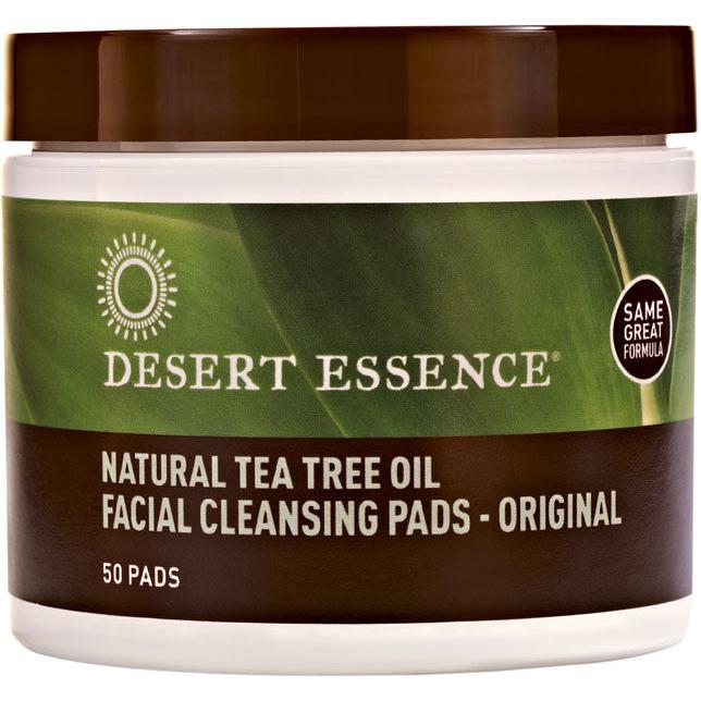 Desert Essence Tea Tree Oil Facial Cleansing Pads-50 pads-N101 Nutrition