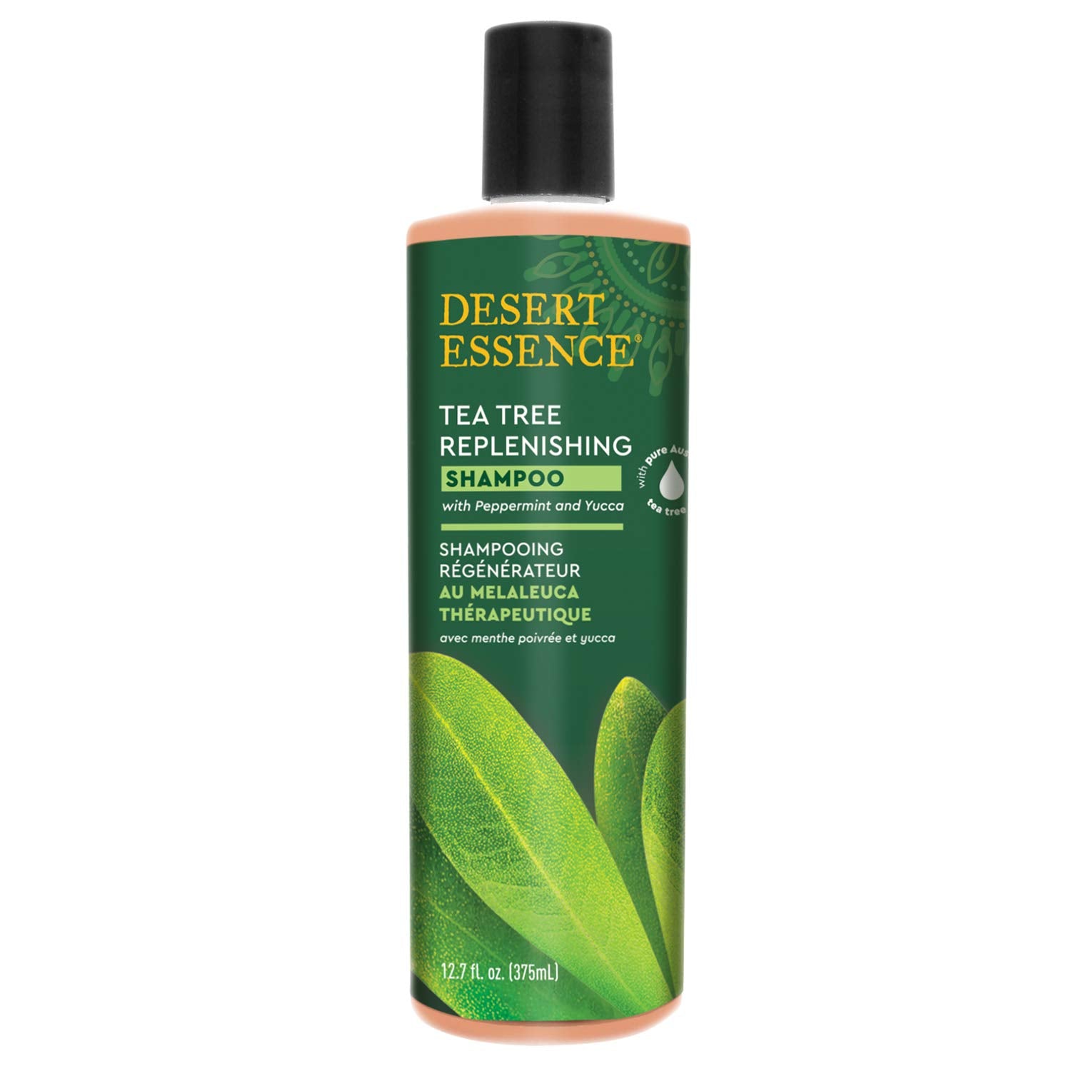 Desert Essence Tea Tree Replenishing Shampoo-12.9 fl oz (382 mL)-N101 Nutrition