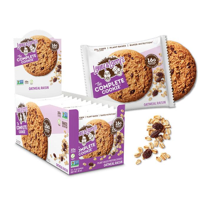 Lenny & Larry's The Complete Cookie-Box (12 cookies)-Oatmeal Raisin-N101 Nutrition