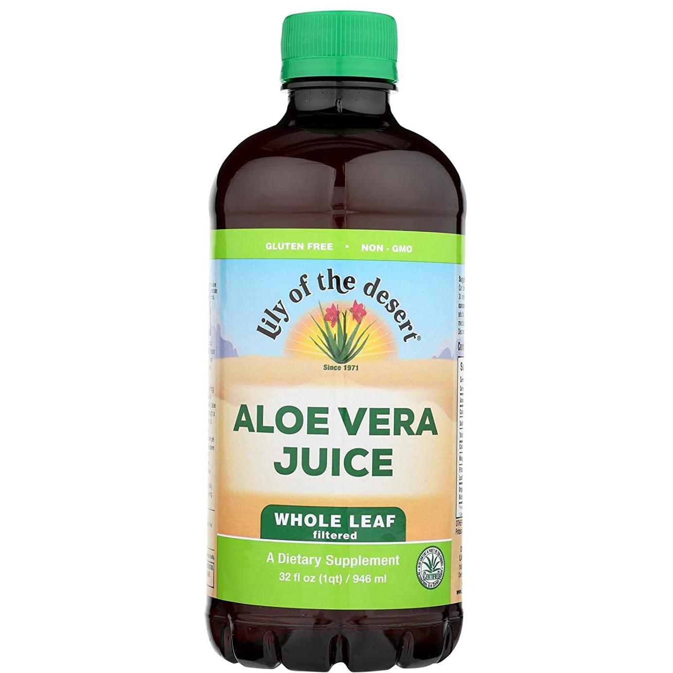 Lily of the Desert Whole Leaf Aloe Vera Juice-32 fl oz-N101 Nutrition