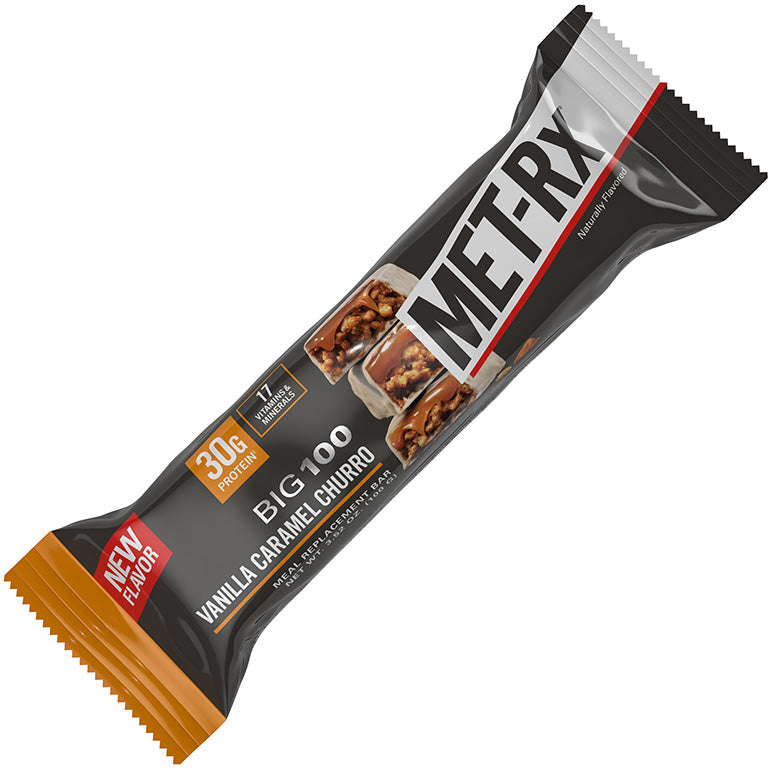 MET-Rx BIG 100 Meal Replacement Bars-Single Bar (100 g)-Vanilla Caramel Churro-N101 Nutrition