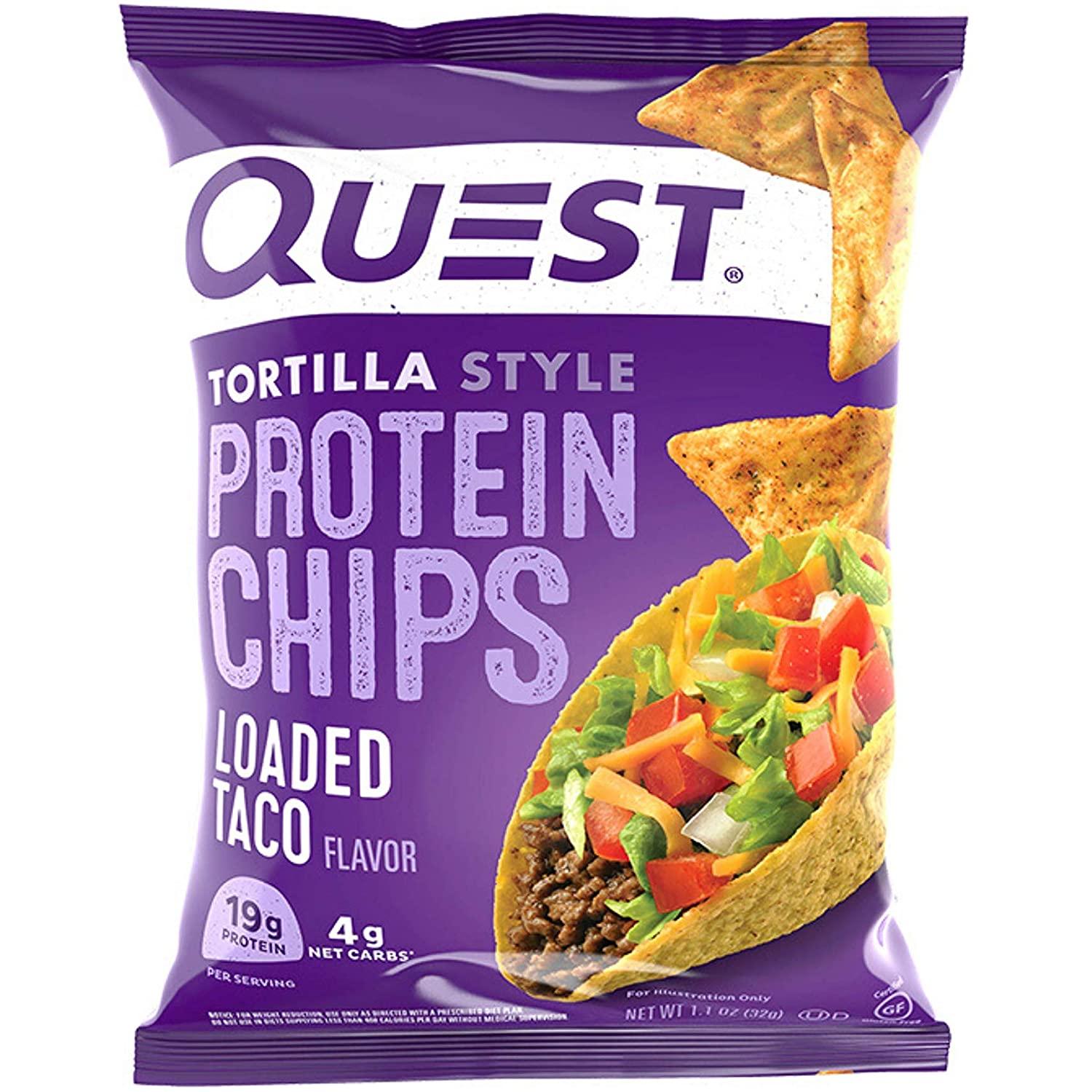 Quest Tortilla Style Protein Chips-Single Bag-Loaded Taco-N101 Nutrition