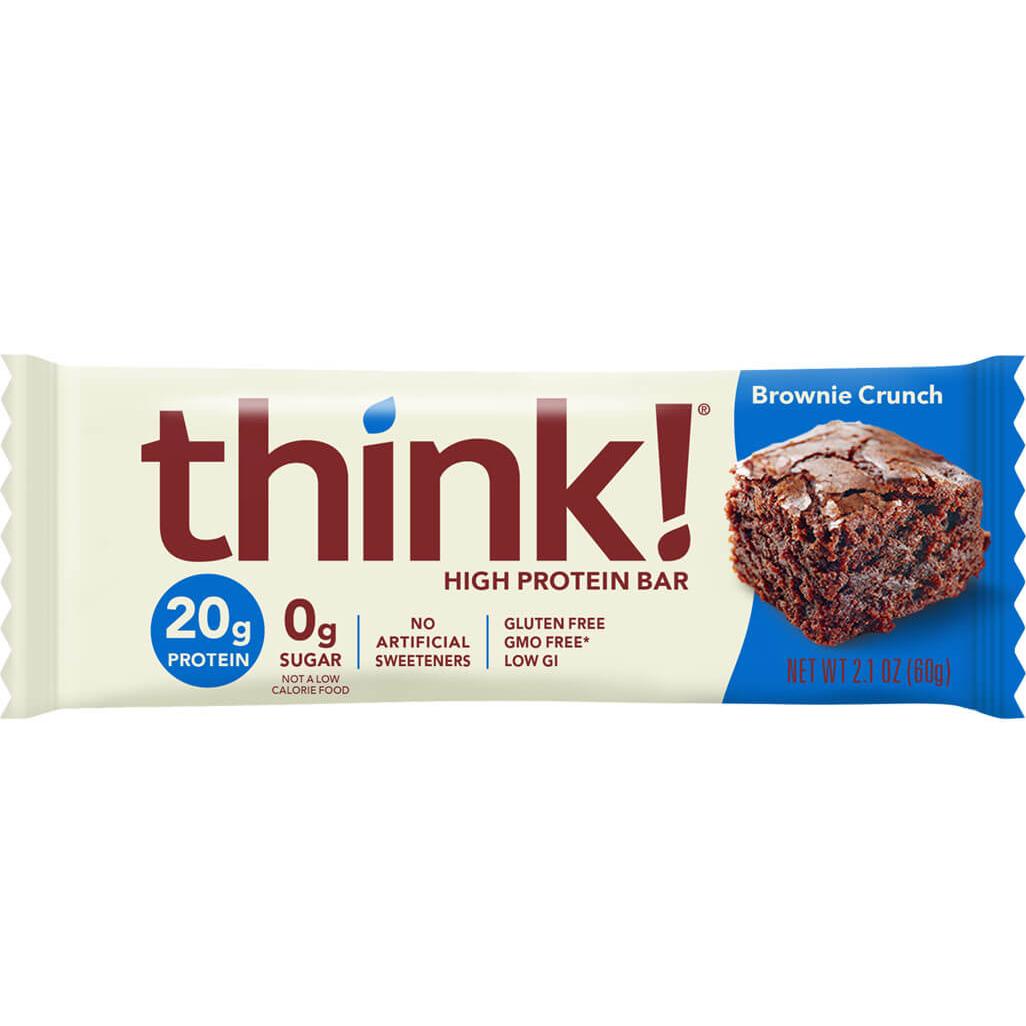 think! High Protein Bars-Single (60 g)-Brownie Crunch-N101 Nutrition